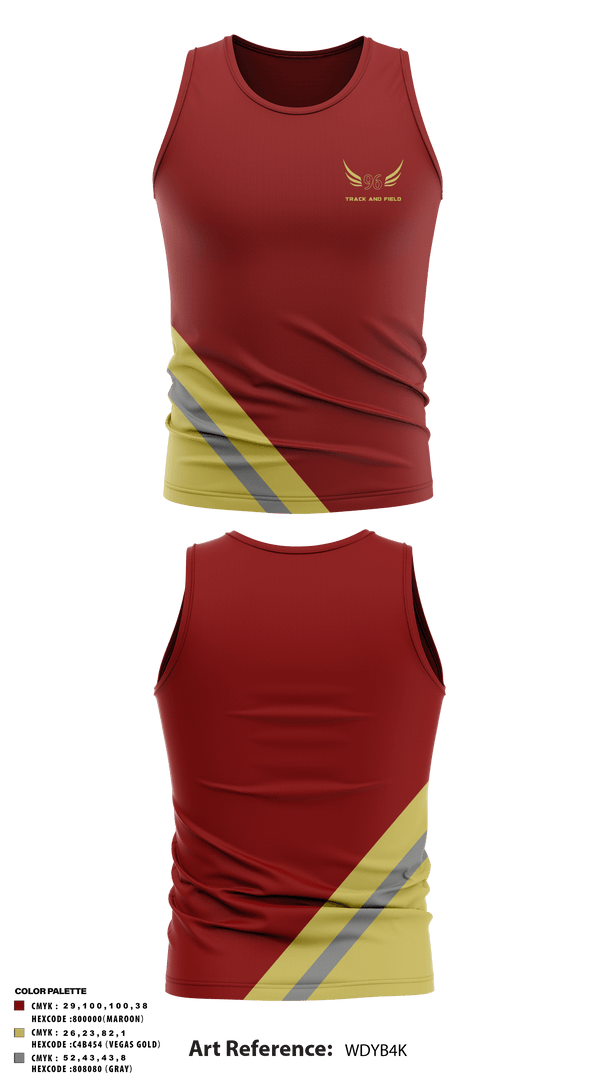 Tank Top, Ninety Six High School, Track & Field, Teamtime, Team time, sublimation, custom sports apparel, team uniforms, spirit wear, spiritwear, sports uniforms, custom shirts, team store, custom team store, fundraiser sports, apparel fundraiser