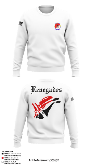 Crew Neck Sweatshirt, Renegades, Army, Teamtime, Team time, sublimation, custom sports apparel, team uniforms, spirit wear, spiritwear, sports uniforms, custom shirts, team store, custom team store, fundraiser sports, apparel fundraiser