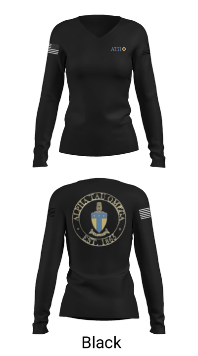 Alpha tau omega 13978361 Women's Long Sleeve V-neck Shirt - 23