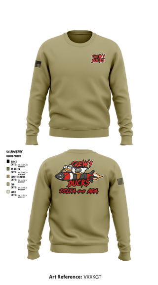Crew Neck Sweatshirt, , Army, Teamtime, Team time, sublimation, custom sports apparel, team uniforms, spirit wear, spiritwear, sports uniforms, custom shirts, team store, custom team store, fundraiser sports, apparel fundraiser