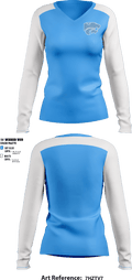 Centreville High School Cheer 39790285 Women's Long Sleeve V-neck Shirt - 1