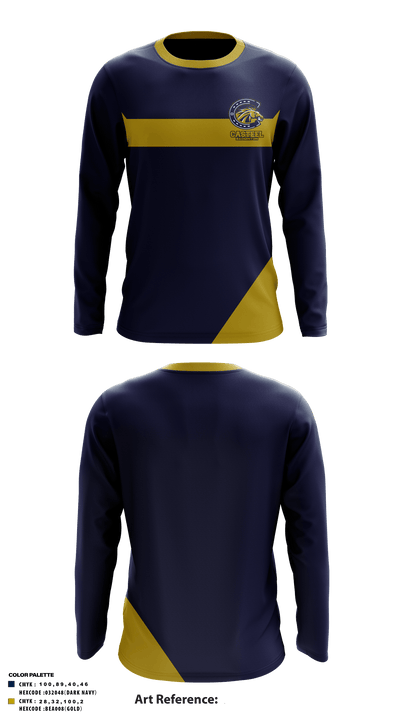 Casteel High School Badminton 82725468 Long Sleeve Performance Shirt - 1