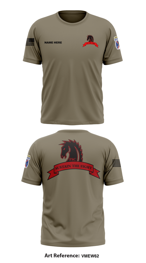Short Sleeve Performance Shirt, Echo FSC Stampede 7th Eng, Army, Teamtime, Team time, sublimation, custom sports apparel, team uniforms, spirit wear, spiritwear, sports uniforms, custom shirts, team store, custom team store, fundraiser sports, apparel fundraiser
