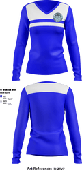 Carson High School Cheer 16487380 Women's Long Sleeve V-neck Shirt - 1