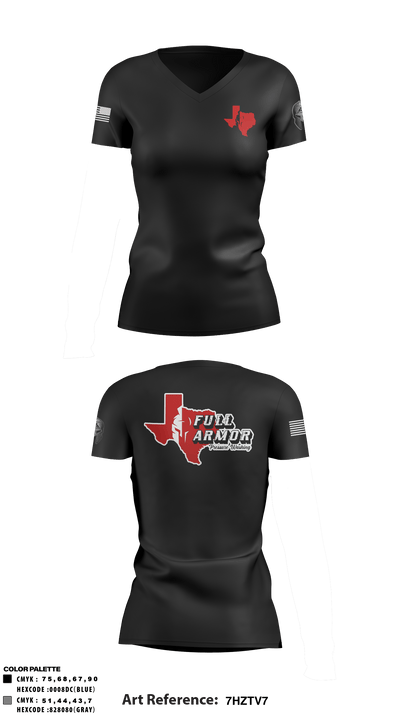 PCSO SRT 52371887 Women's Short Sleeve V-neck Shirt - 1