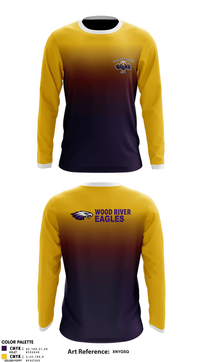 Wood River High School Cheer 55160562 Long Sleeve Performance Shirt - 1