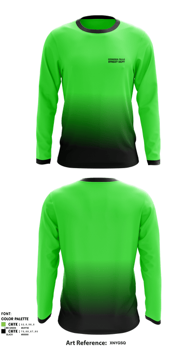 CUYAHOGA FALLS STREET DEPT 15203184 Long Sleeve Performance Shirt - 1