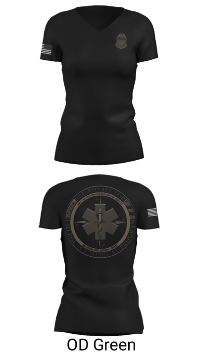 Border Patrol 70763119 Women's Short Sleeve V-neck Shirt - 22