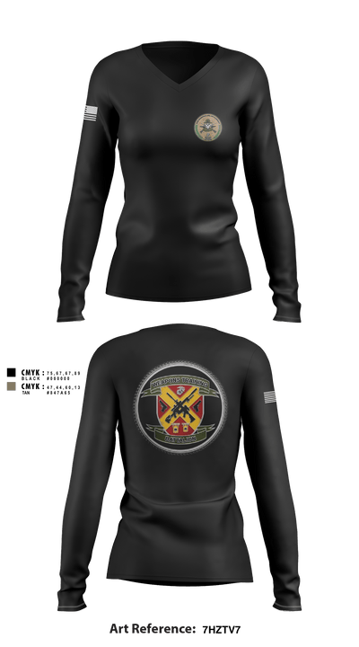 Weapons Training Battalion 3430348 Women's Long Sleeve V-neck Shirt - 1