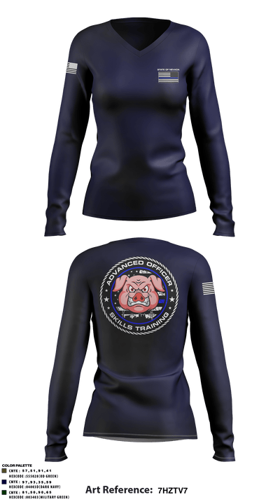 AOST 21897145 Women's Long Sleeve V-neck Shirt - 2
