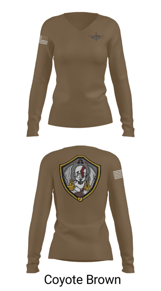 Women's Long Sleeve Vneck Shirt, , Army, Teamtime, Team time, sublimation, custom sports apparel, team uniforms, spirit wear, spiritwear, sports uniforms, custom shirts, team store, custom team store, fundraiser sports, apparel fundraiser