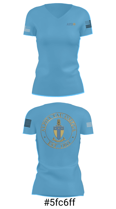Alpha tau omega 13978361 Women's Short Sleeve V-neck Shirt - 4