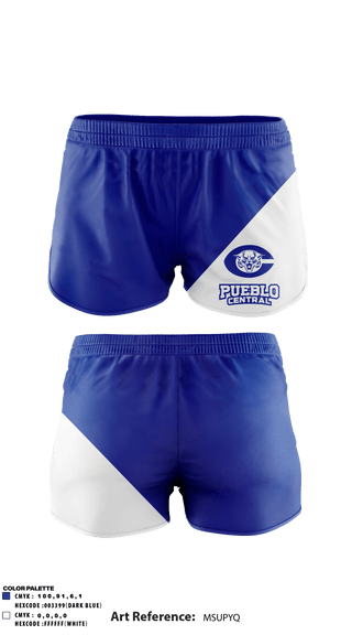 Track Shorts, Pueblo Central High School, Spirit Store, Teamtime, Team time, sublimation, custom sports apparel, team uniforms, spirit wear, spiritwear, sports uniforms, custom shirts, team store, custom team store, fundraiser sports, apparel fundraiser