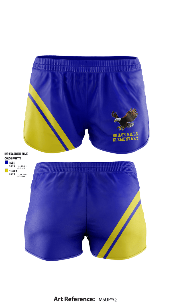 Women's Shorts, Shiloh Hills Elementary, Spirit Store, Teamtime, Team time, sublimation, custom sports apparel, team uniforms, spirit wear, spiritwear, sports uniforms, custom shirts, team store, custom team store, fundraiser sports, apparel fundraiser