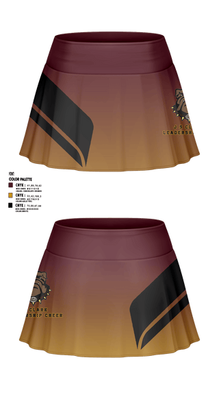 Skort, J S Clark Leadership Academy Cheer, Cheer, Teamtime, Team time, sublimation, custom sports apparel, team uniforms, spirit wear, spiritwear, sports uniforms, custom shirts, team store, custom team store, fundraiser sports, apparel fundraiser