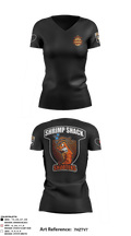 Shrimp Shack Shooters 38335157 Women's Short Sleeve V-neck Shirt - 1