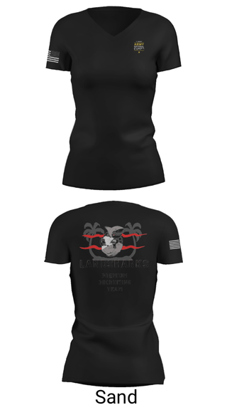 Women's Short Sleeve Vneck Shirt, , National Guard, Teamtime, Team time, sublimation, custom sports apparel, team uniforms, spirit wear, spiritwear, sports uniforms, custom shirts, team store, custom team store, fundraiser sports, apparel fundraiser