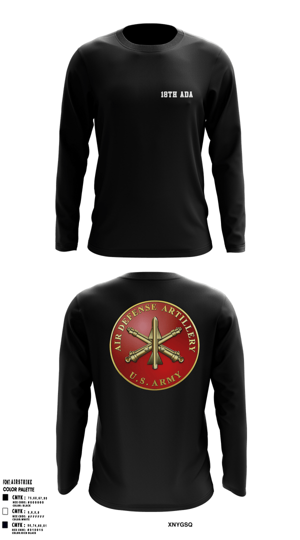 Long Sleeve Performance Shirt, 18th ADA, Army, Teamtime, Team time, sublimation, custom sports apparel, team uniforms, spirit wear, spiritwear, sports uniforms, custom shirts, team store, custom team store, fundraiser sports, apparel fundraiser