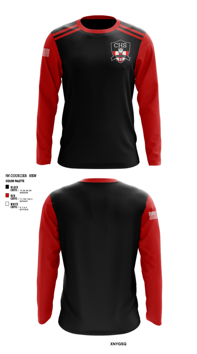 Central High School - Bulldogs 46149051 Long Sleeve Performance Shirt - 1
