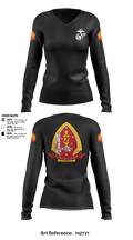 1st Battalion 2nd Marines 97957515 Women's Long Sleeve V-neck Shirt - 3