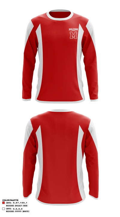 Milton High School Cheer 85377589 Long Sleeve Performance Shirt - 1