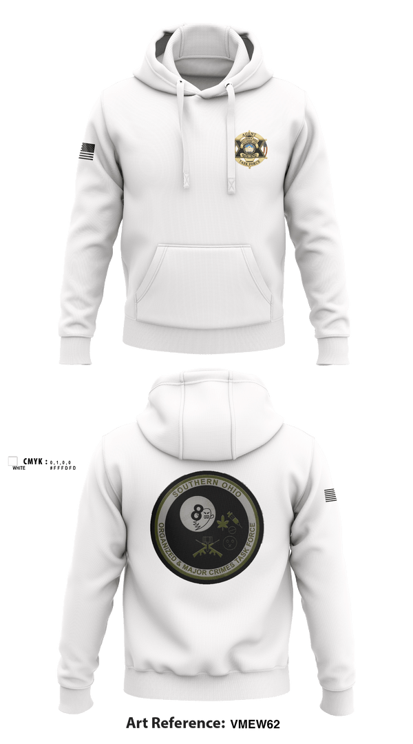 Hoodie, Southern Ohio Organized and Major Crimes Task Force, Police, Teamtime, Team time, sublimation, custom sports apparel, team uniforms, spirit wear, spiritwear, sports uniforms, custom shirts, team store, custom team store, fundraiser sports, apparel fundraiser