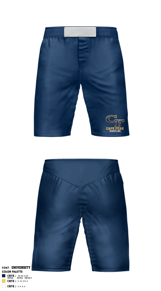 Fight Shorts, Cape Fear High School Wrestling, Wrestling, Teamtime, Team time, sublimation, custom sports apparel, team uniforms, spirit wear, spiritwear, sports uniforms, custom shirts, team store, custom team store, fundraiser sports, apparel fundraiser