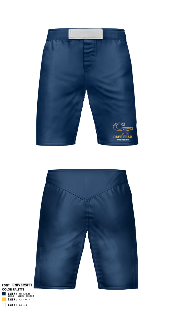 Fight Shorts, Cape Fear High School Wrestling, Wrestling, Teamtime, Team time, sublimation, custom sports apparel, team uniforms, spirit wear, spiritwear, sports uniforms, custom shirts, team store, custom team store, fundraiser sports, apparel fundraiser
