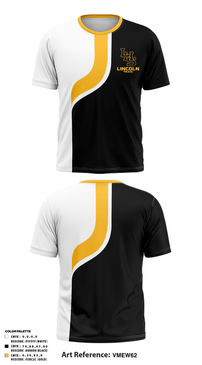 Lincoln High School Track 14520032 Short Sleeve Performance Shirt - 1