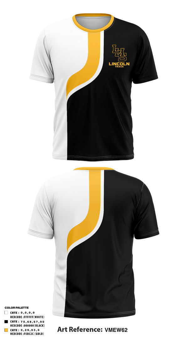 Short Sleeve Performance Shirt, Lincoln High School Track, Track & Field, Teamtime, Team time, sublimation, custom sports apparel, team uniforms, spirit wear, spiritwear, sports uniforms, custom shirts, team store, custom team store, fundraiser sports, apparel fundraiser