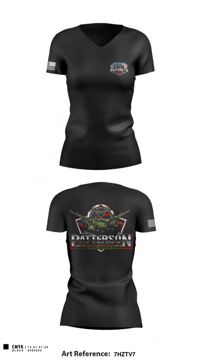 Patterson Firearms 56268617 Women's Short Sleeve V-neck Shirt - 1