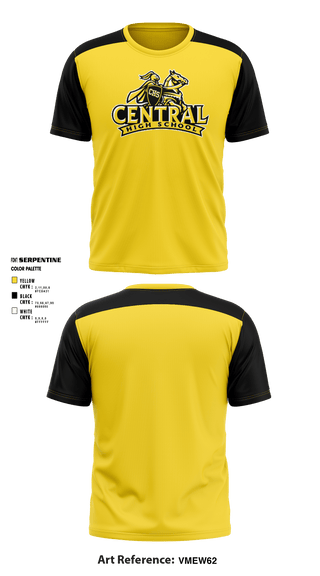 Short Sleeve Performance Shirt, Central High School, School Spirit Store, Teamtime, Team time, sublimation, custom sports apparel, team uniforms, spirit wear, spiritwear, sports uniforms, custom shirts, team store, custom team store, fundraiser sports, apparel fundraiser