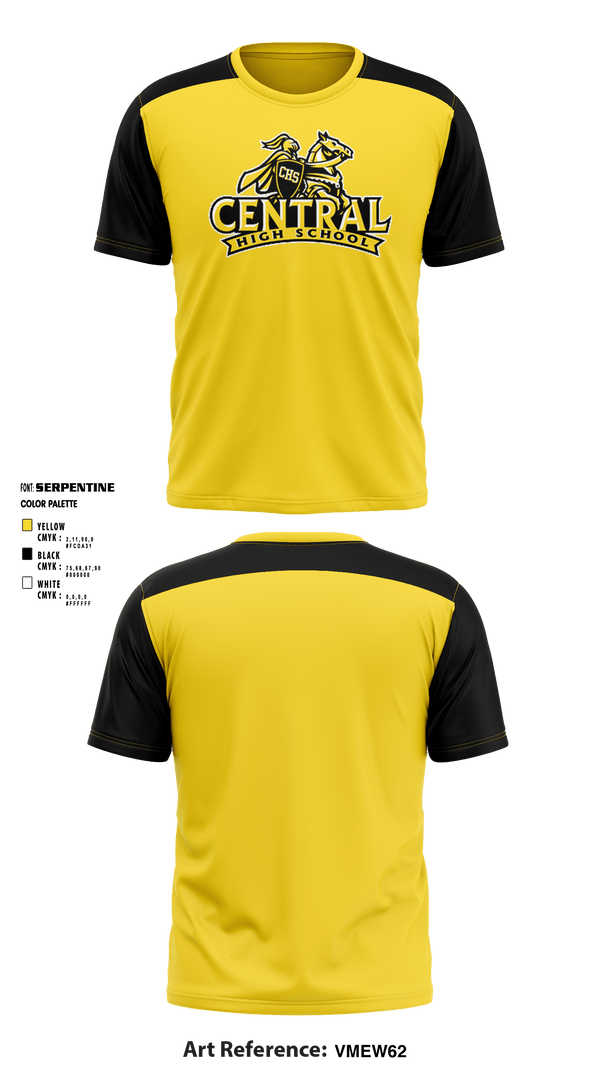 Short Sleeve Performance Shirt, Central High School, School Spirit Store, Teamtime, Team time, sublimation, custom sports apparel, team uniforms, spirit wear, spiritwear, sports uniforms, custom shirts, team store, custom team store, fundraiser sports, apparel fundraiser