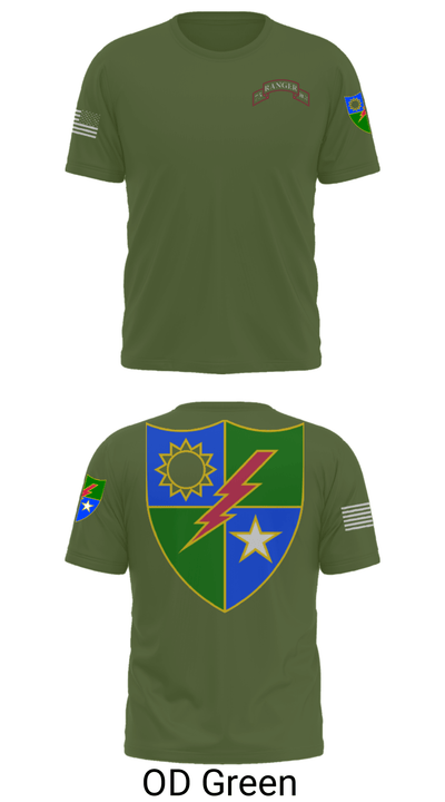 75 Ranger Regiment. 4790927 Short Sleeve Performance Shirt - 34