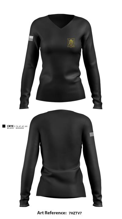 TRF 5197278 Women's Long Sleeve V-neck Shirt - 1