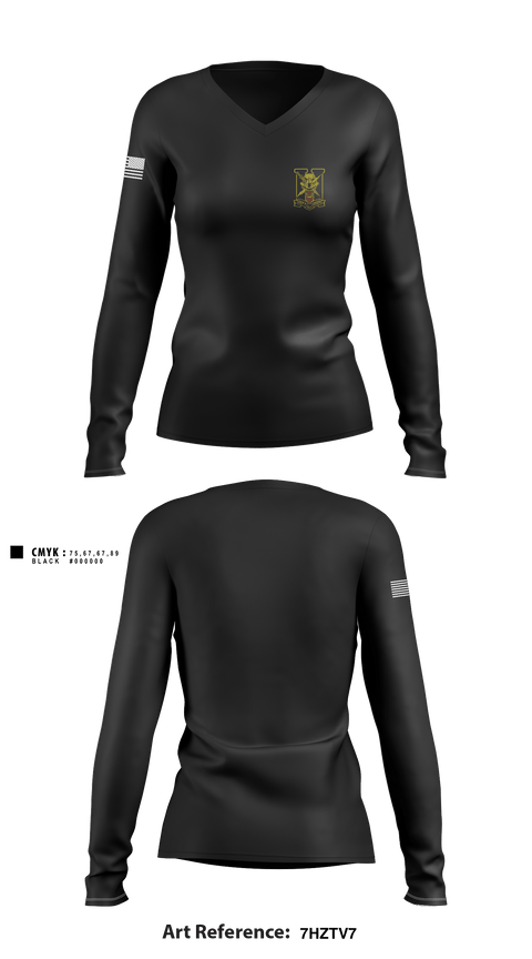 Women's Long Sleeve Vneck Shirt, , Air Force, Teamtime, Team time, sublimation, custom sports apparel, team uniforms, spirit wear, spiritwear, sports uniforms, custom shirts, team store, custom team store, fundraiser sports, apparel fundraiser
