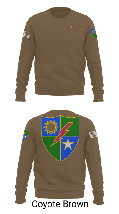 75 Ranger Regiment. 4790927 Crew Neck Sweatshirt - 8