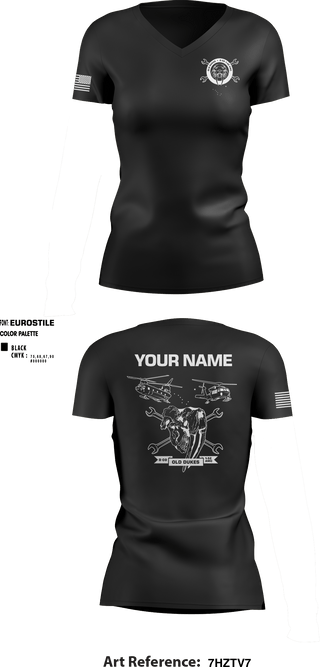 Women's Short Sleeve Vneck Shirt, D Co 2-13th AVN REGT, , Teamtime, Team time, sublimation, custom sports apparel, team uniforms, spirit wear, spiritwear, sports uniforms, custom shirts, team store, custom team store, fundraiser sports, apparel fundraiser
