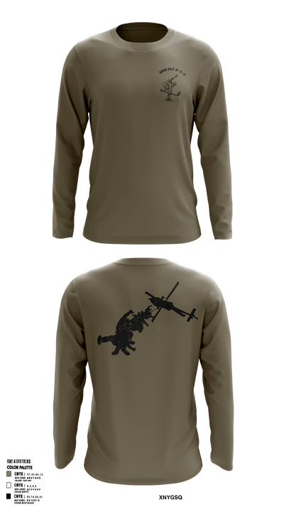 Platoon 2-1-1 26077523 Long Sleeve Performance Shirt - 54