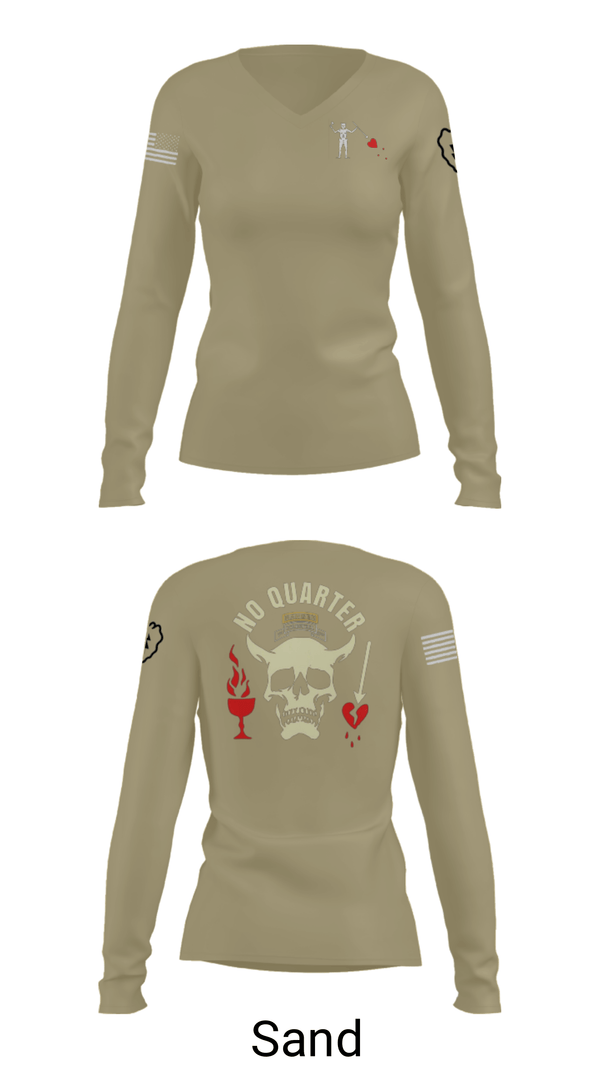 Women's Long Sleeve Vneck Shirt, , Army, Teamtime, Team time, sublimation, custom sports apparel, team uniforms, spirit wear, spiritwear, sports uniforms, custom shirts, team store, custom team store, fundraiser sports, apparel fundraiser