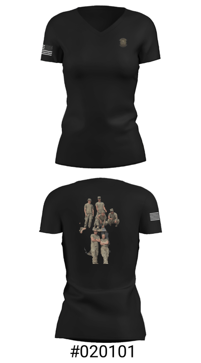 984th Maintenance PLT. 28014169 Women's Short Sleeve V-neck Shirt - 19