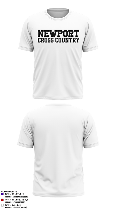 Newport High School Cross Country 52186865 Short Sleeve Performance Shirt - 4