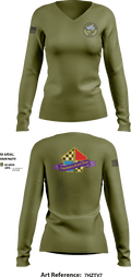 Fort Gregg-Adams MEPS 55041276 Women's Long Sleeve V-neck Shirt - 2