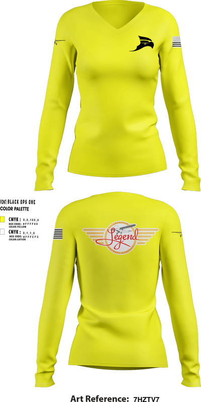 N1522W 9665806 Women's Long Sleeve V-neck Shirt - 5