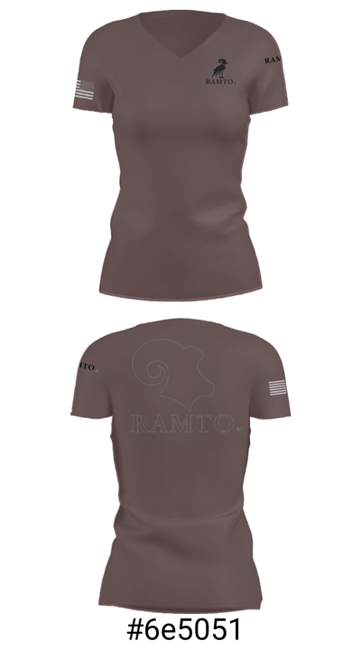 Ramtocompany 18225322 Women's Short Sleeve V-neck Shirt - 21