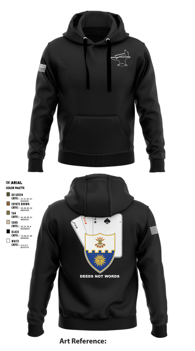 Anvil company, 2-22 Infantry 69124042 Hoodie - 2