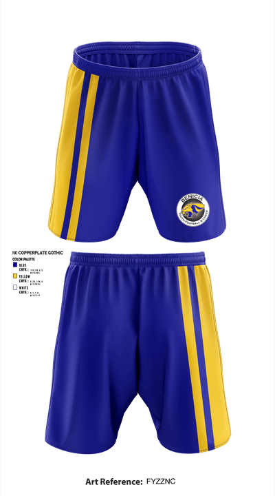 Benicia High School Cheer 6851556 Athletic Shorts With Pockets - 1
