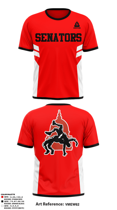 Springfield High School Wrestling 22768599 Short Sleeve Performance Shirt - 1