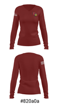 Redbirds Soccer 8871614 Women's Long Sleeve V-neck Shirt - 20