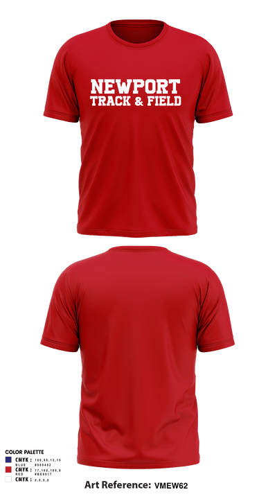 Newport High School Track & Field 49757231 Short Sleeve Performance Shirt - 2